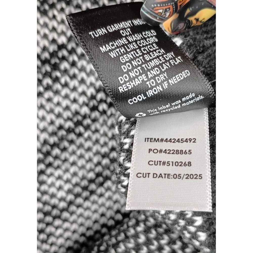 Torrid Sweater Skeleton Bones Ribs Cardigan Halloween Black White Plus 4 26 - Picture 9 of 9